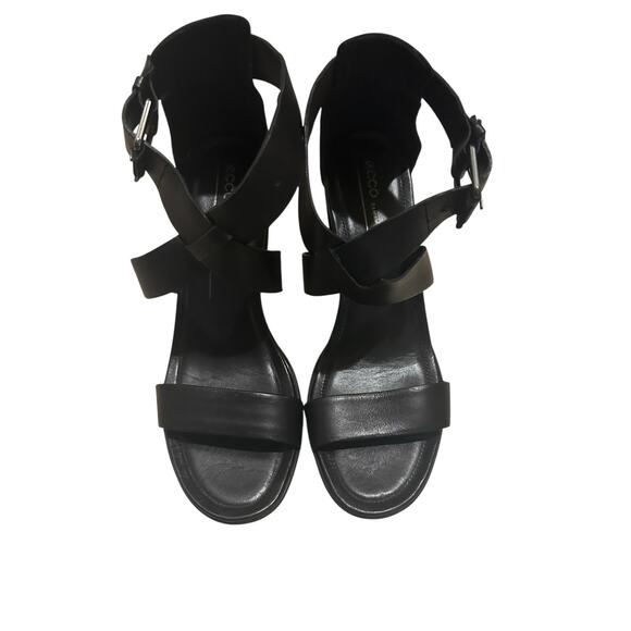 NWOB Ecco Black Shape 65 Block Heels Size 39/8.5 QuietLuxury Minimalist Workwear - Picture 3 of 9